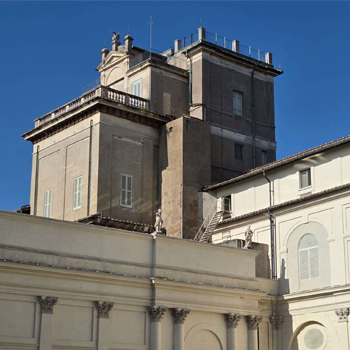 Photo of old rooftops overlapping in Vatican city